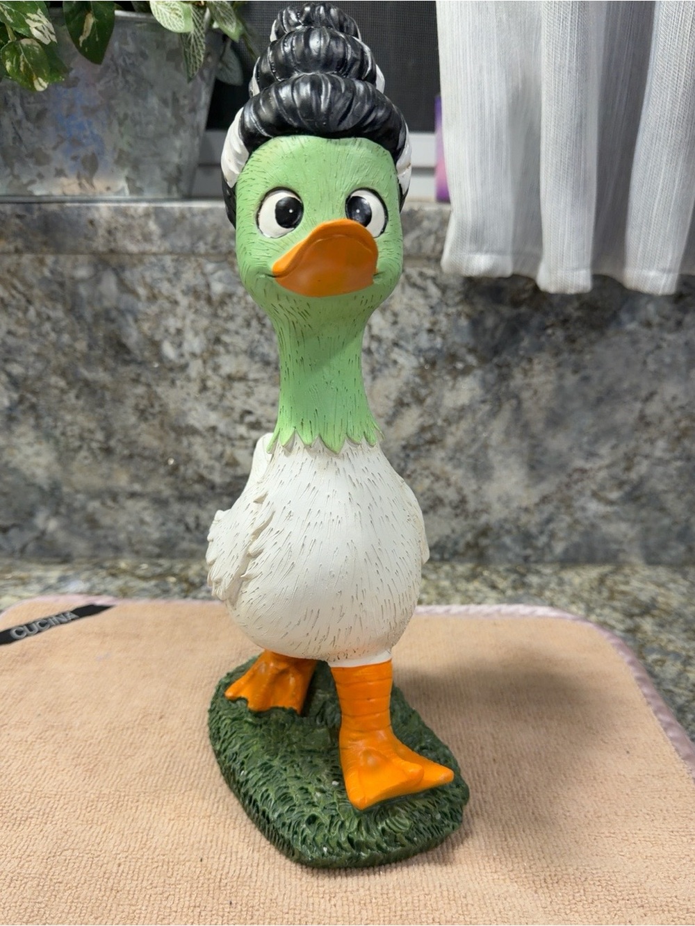 NWT Marshalls Frankenstein Bride Goose Duck Halloween Decor 12" Figure